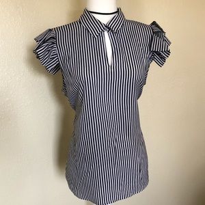Tahari striped blouse
